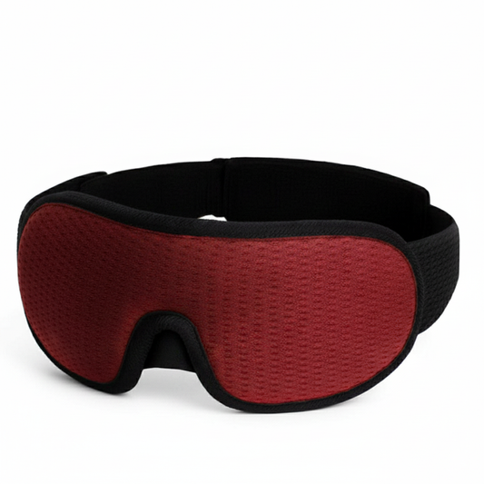 Premium Sovemaske - 100% Lystett - Rød