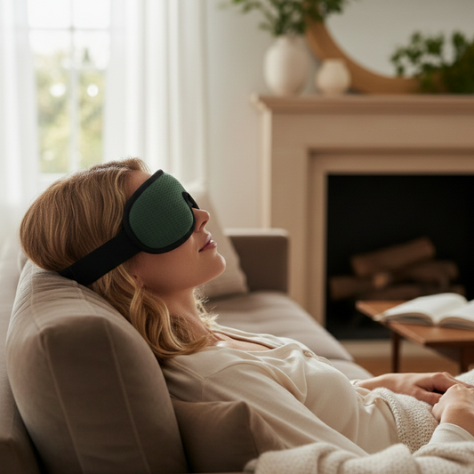 Premium Sovemaske - 100% Lystett - Grønn